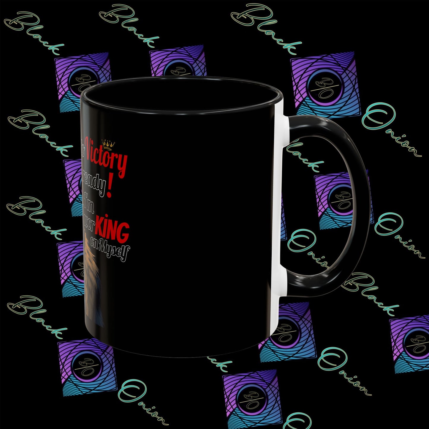 BlackOnion Coffee Mug 2 with Workout Motif ‘Victory V2’🫵🔥💪