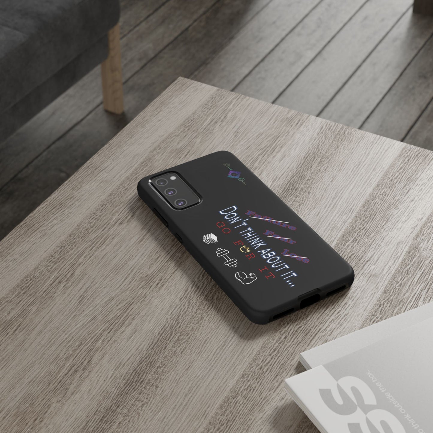 BlackOnion Brand New Phone Case - with Motivational Workout Motif’Don’t think ‘💪🔥🫵