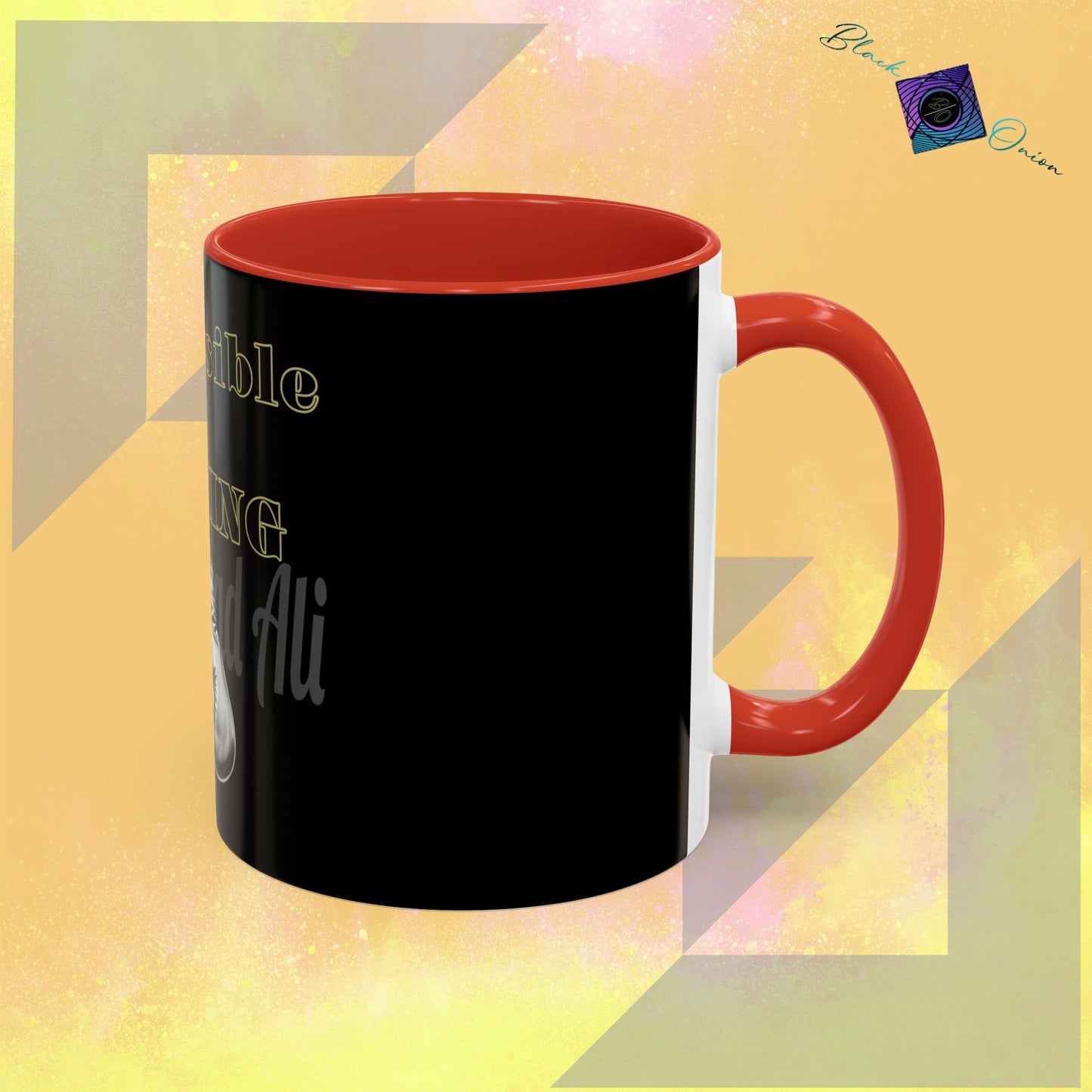 BlackOnion Coffee Mug - 11oz with Workout Motif ‘Impossible is nothing’🔥💪🫵