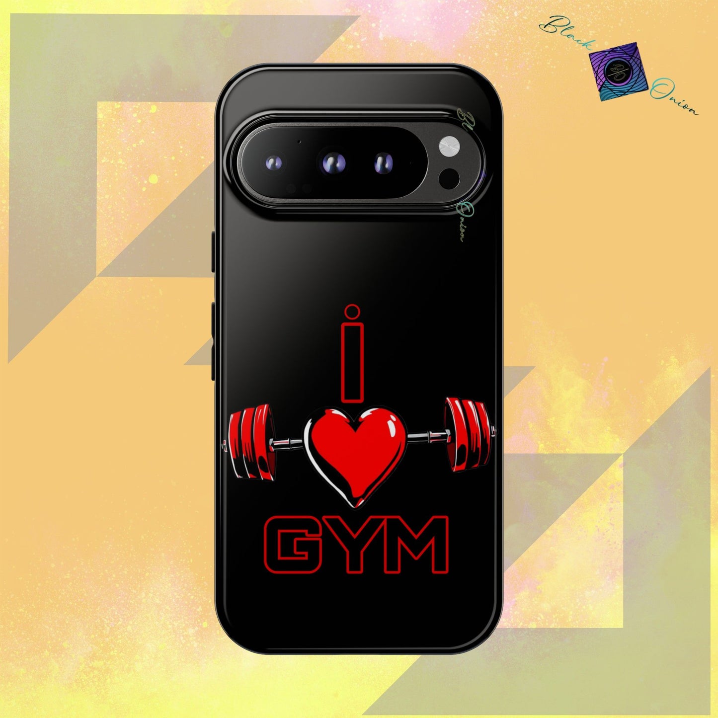 BlackOnion Brand New Phone Case - with Motivational Workout Motif’I Love Gym ‘💪🔥🫵