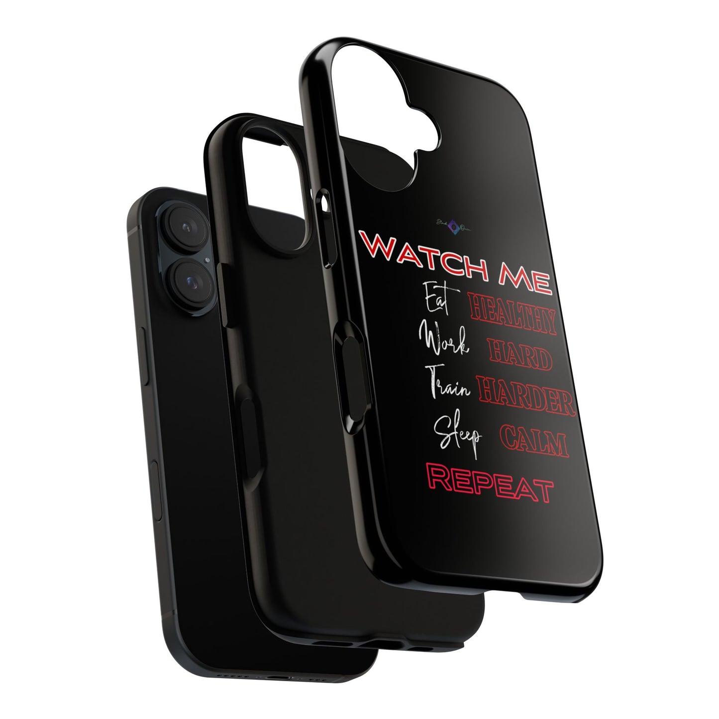 BlackOnion Phone Case -with Motivational Motif  'Watch Me' 💪🔥🫵