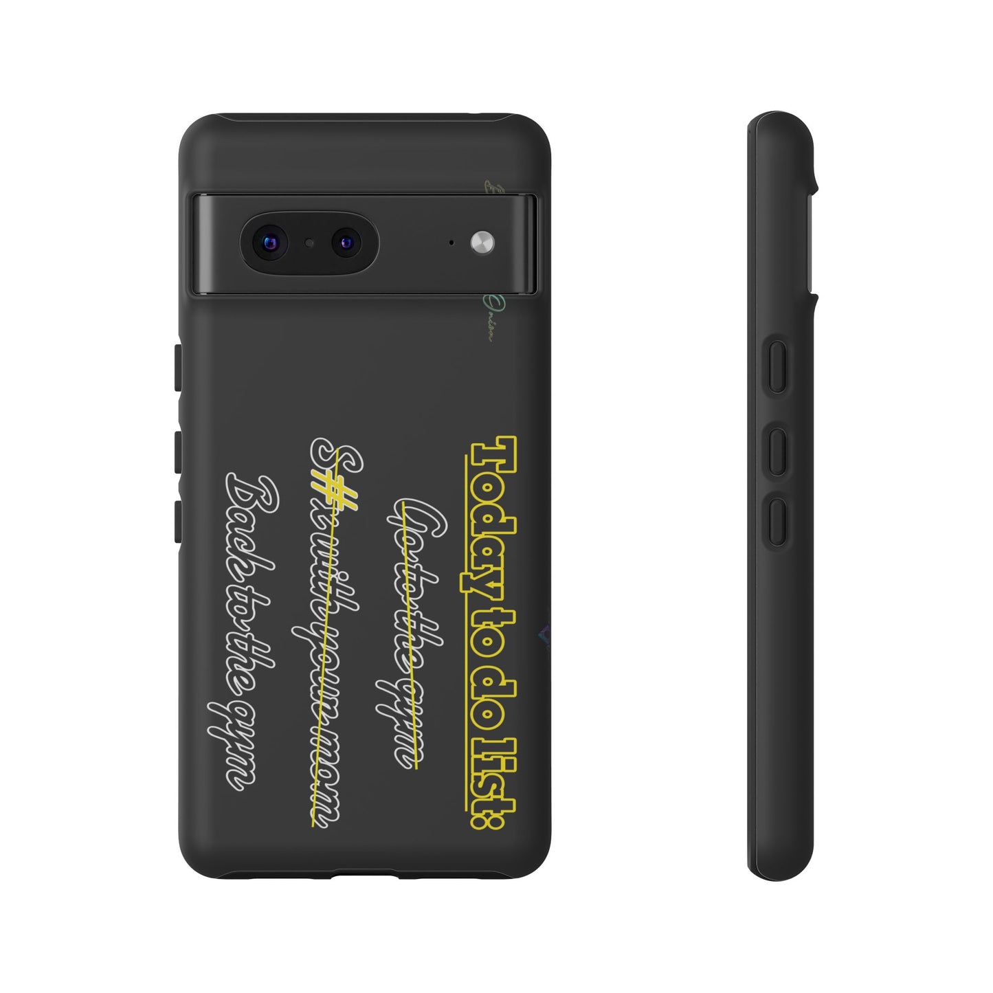 BlackOnion Brand New Phone Case - with Motivational Workout Motif’Today to do list ‘💪🔥🫵