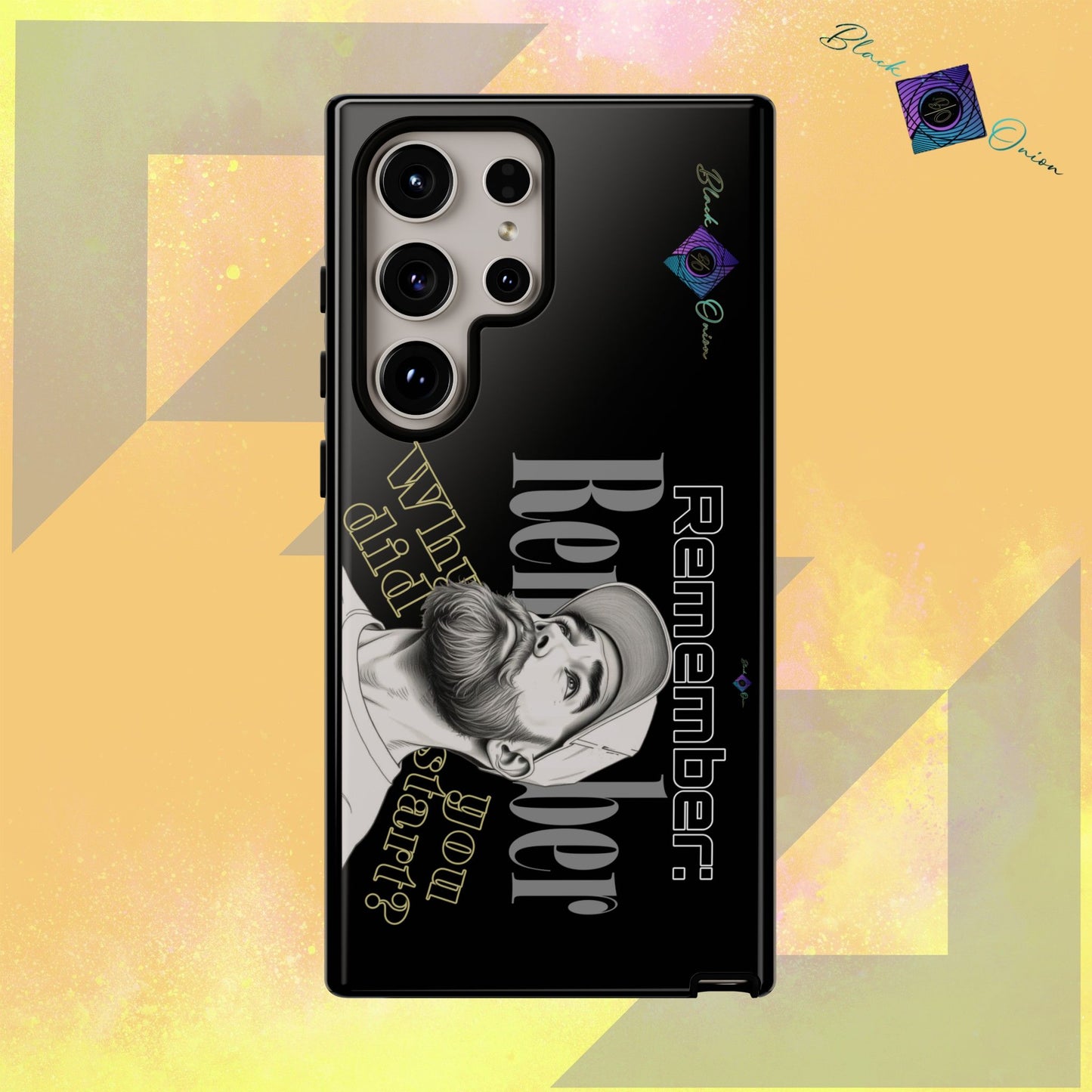 BlackOnion Brand New Phone Case - with Motivational Workout Motif’Remember ‘💪🔥🫵