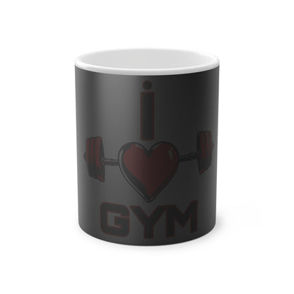 BlackOnion Color Changing Mug with Workout Motif ‘I Love Gym’ 💪🔥🫵