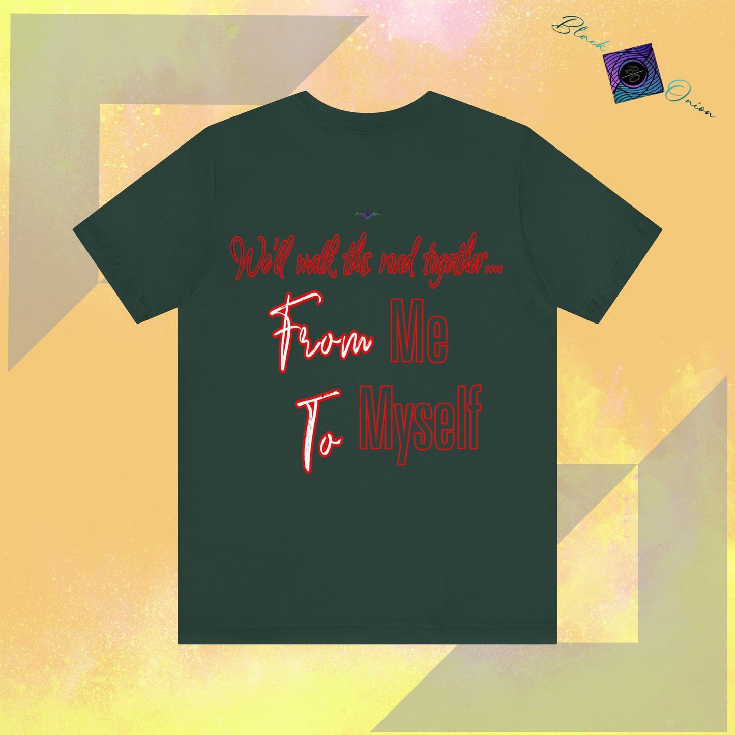 BlackOnion T-Shirt with Workout Motif 'From Me ,To Myself ‘V3💪🔥🫵