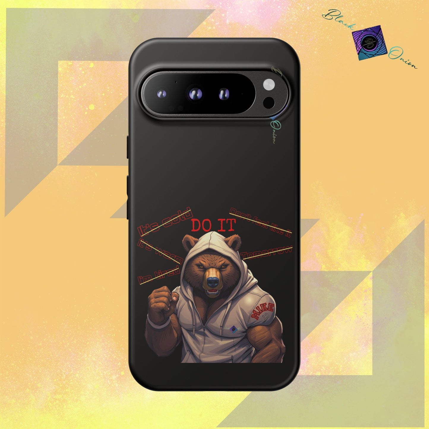 BlackOnion Brand New Phone Case - with Motivational Workout Motif’Do it ‘💪🔥🫵