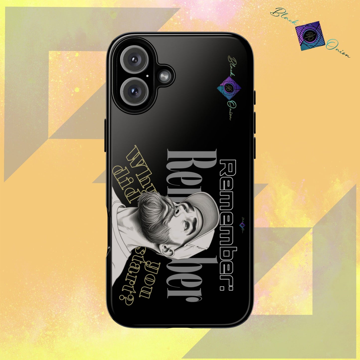BlackOnion Brand New Phone Case - with Motivational Workout Motif’Remember ‘💪🔥🫵