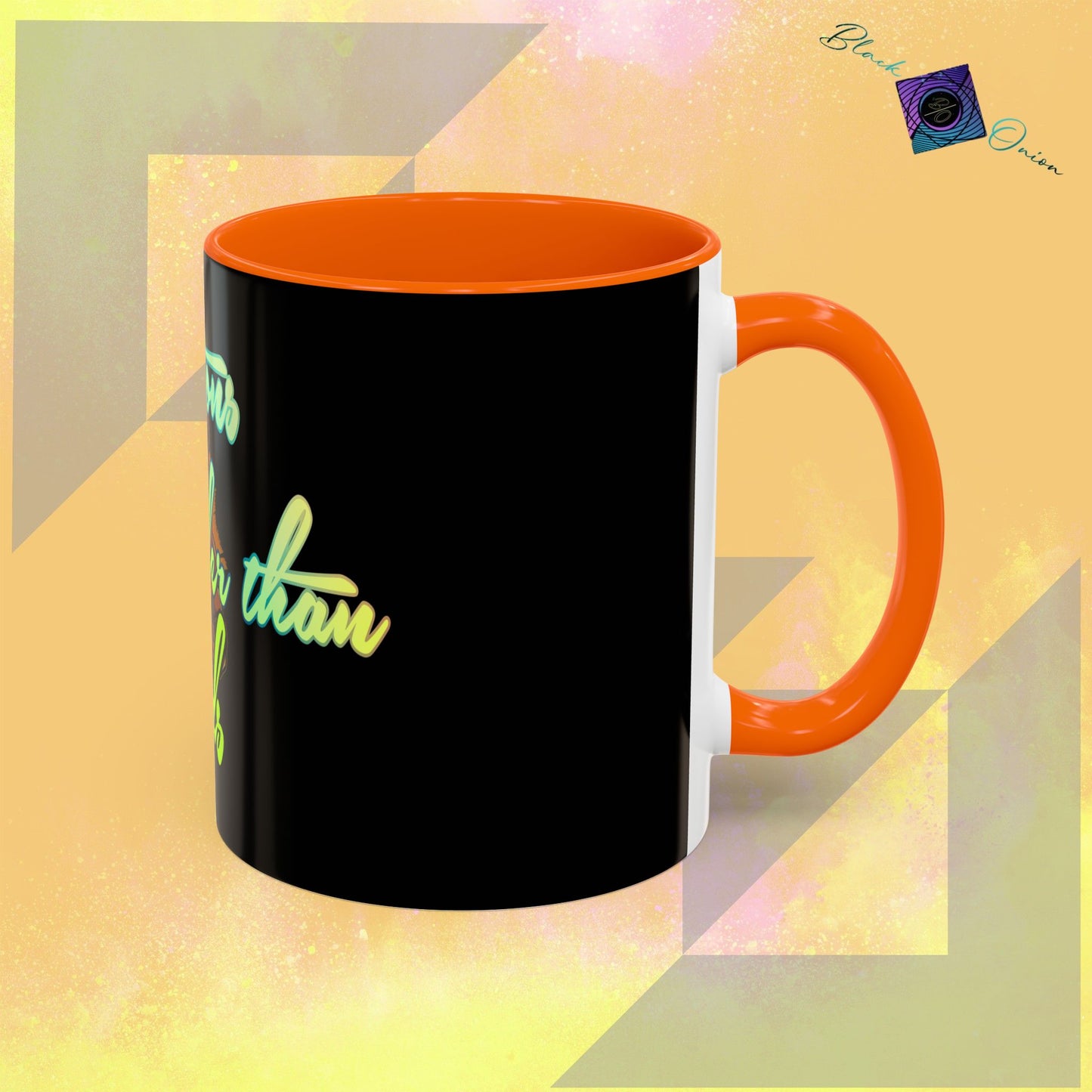 BlackOnion Coffee Mug 2 with Workout Motif ‘Actions speak lauder than words V2’🫵🔥💪