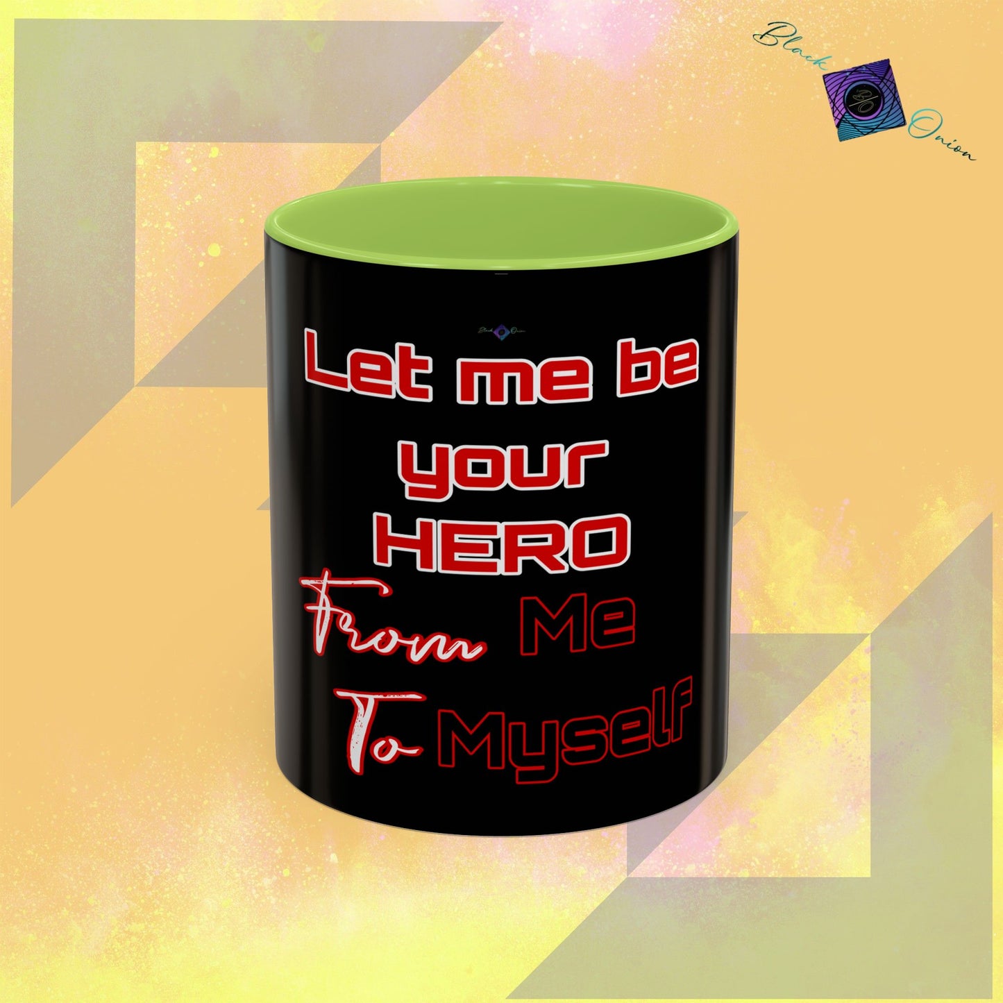 BlackOnion Coffee Mug Serial 2 with Workout Motif ‘Let me be your Hero’🫵🔥💪