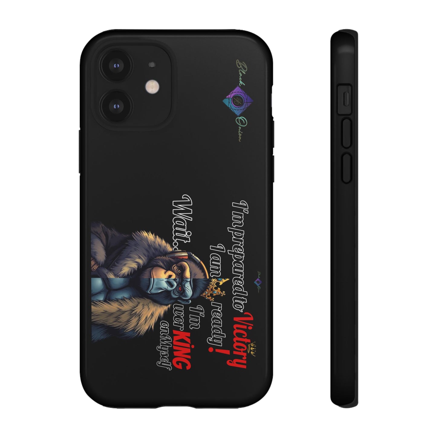 BlackOnion Brand New Phone Case - with Motivational Workout Motif’Victory 👑‘💪🔥🫵