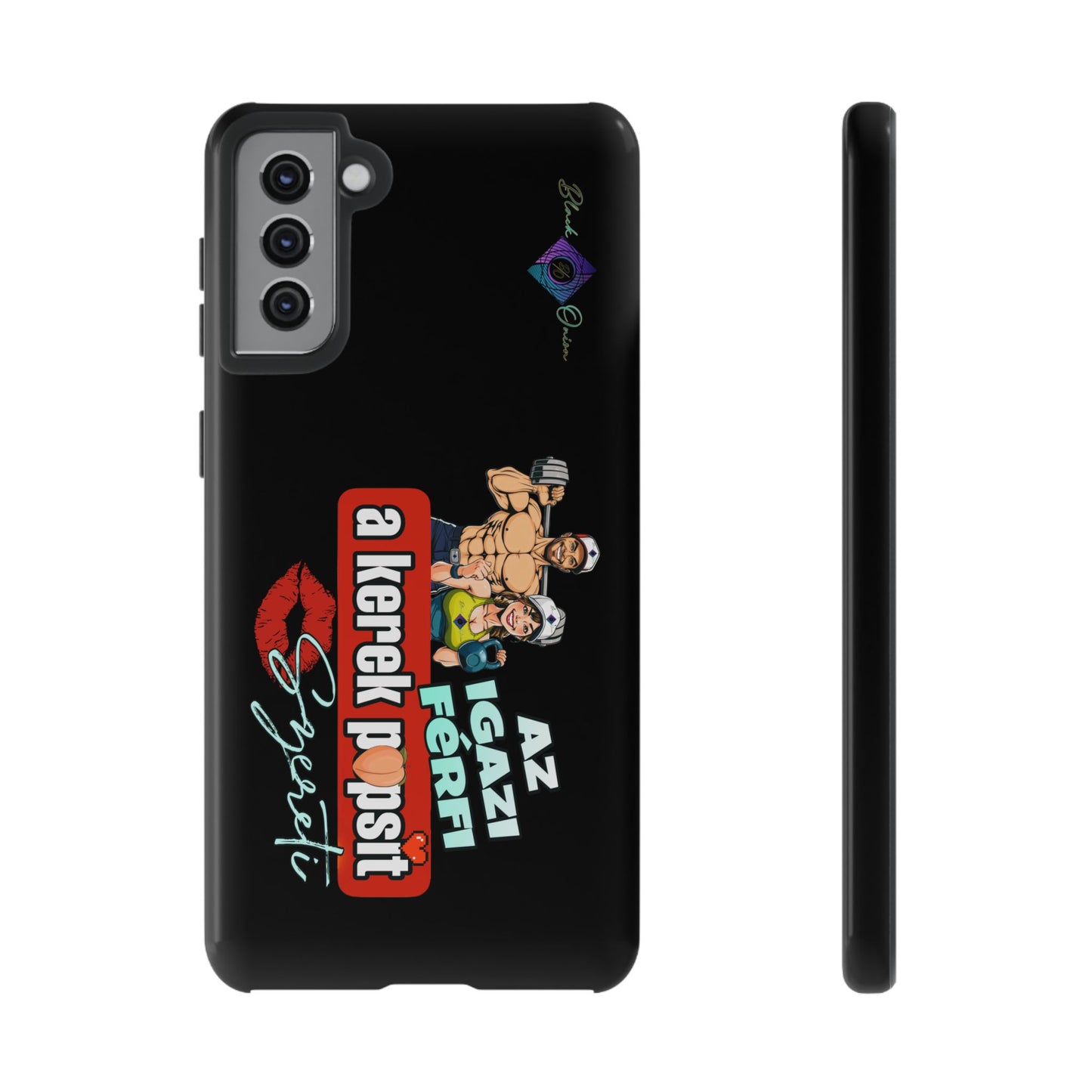 BlackOnion Brand New Phone Case - with Motivational Workout Motif ‘Az igazi férfi ‘💪🔥🫵