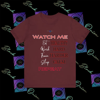 BlackOnion "Watch Me" T-Shirt with Workout Motif V3  💪🔥