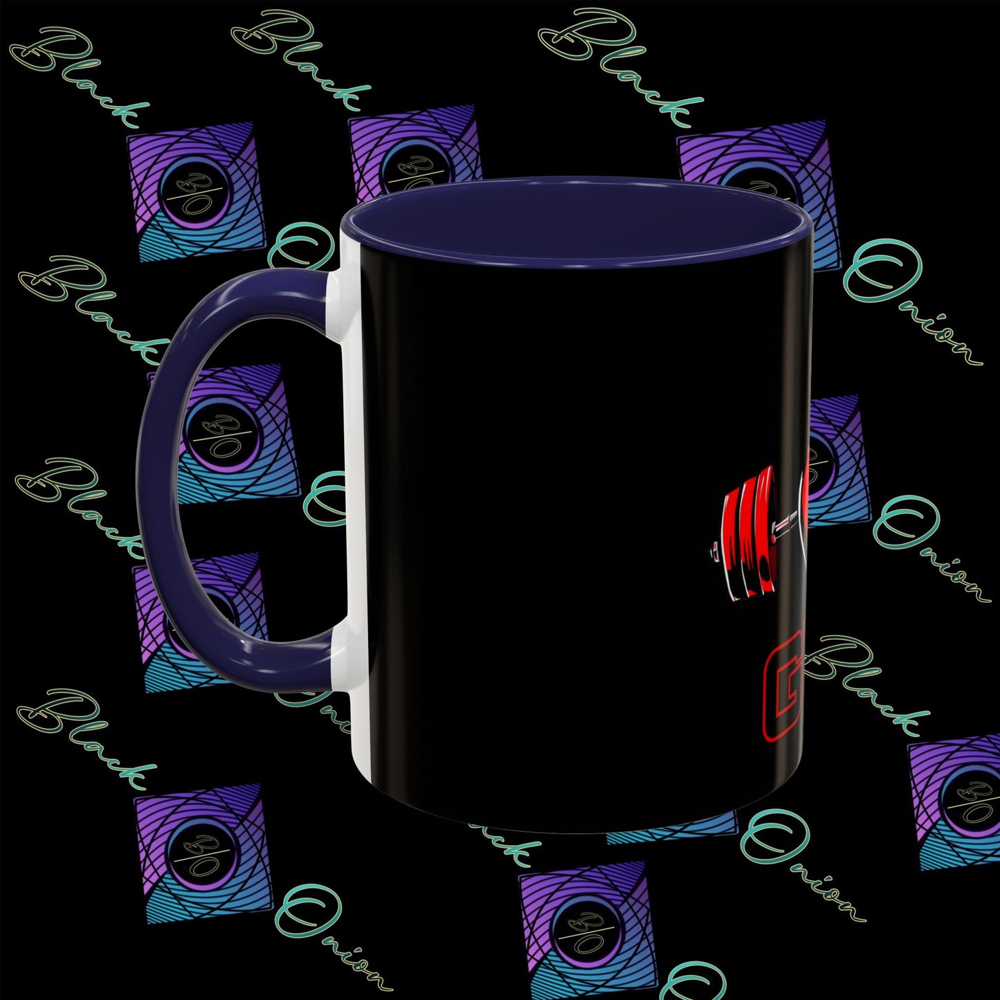 BlackOnion Coffee Mug - 11oz with Workout Motif ‘I Love Gym’🔥💪🫵