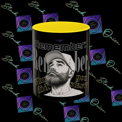 BlackOnion Coffee Mug - 11oz with Workout Motif ‘Remember ’🔥💪🫵