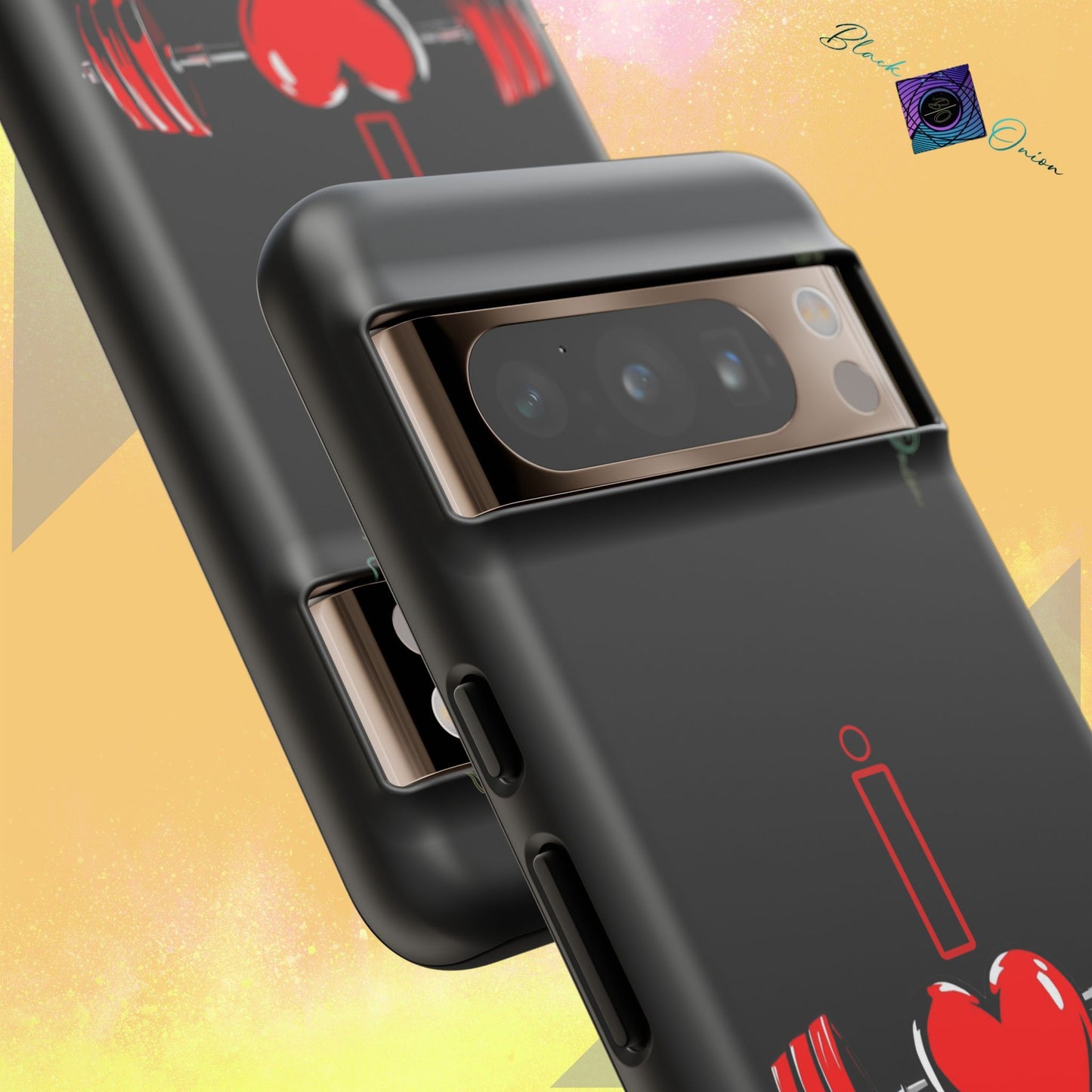BlackOnion Brand New Phone Case - with Motivational Workout Motif’I Love Gym ‘💪🔥🫵