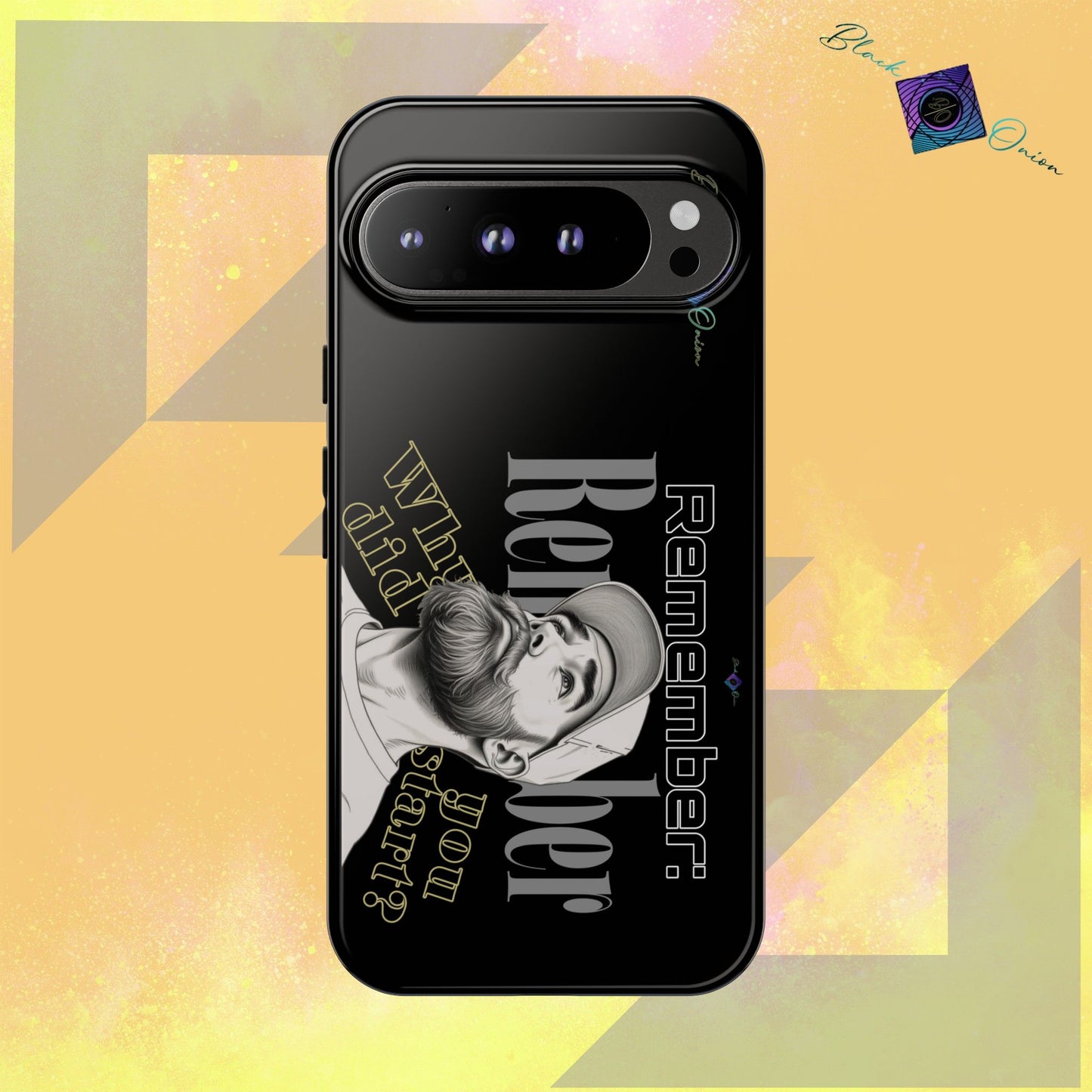 BlackOnion Brand New Phone Case - with Motivational Workout Motif’Remember ‘💪🔥🫵