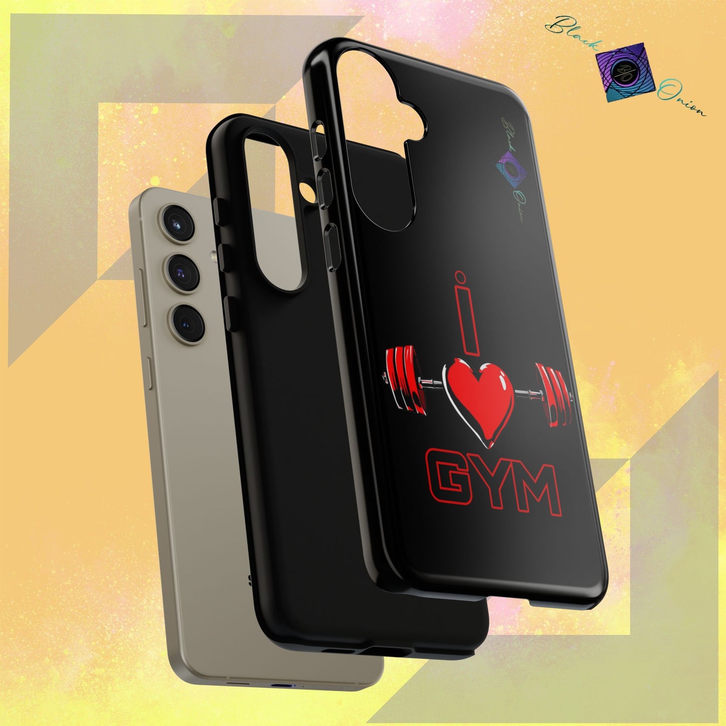 BlackOnion Brand New Phone Case - with Motivational Workout Motif’I Love Gym ‘💪🔥🫵