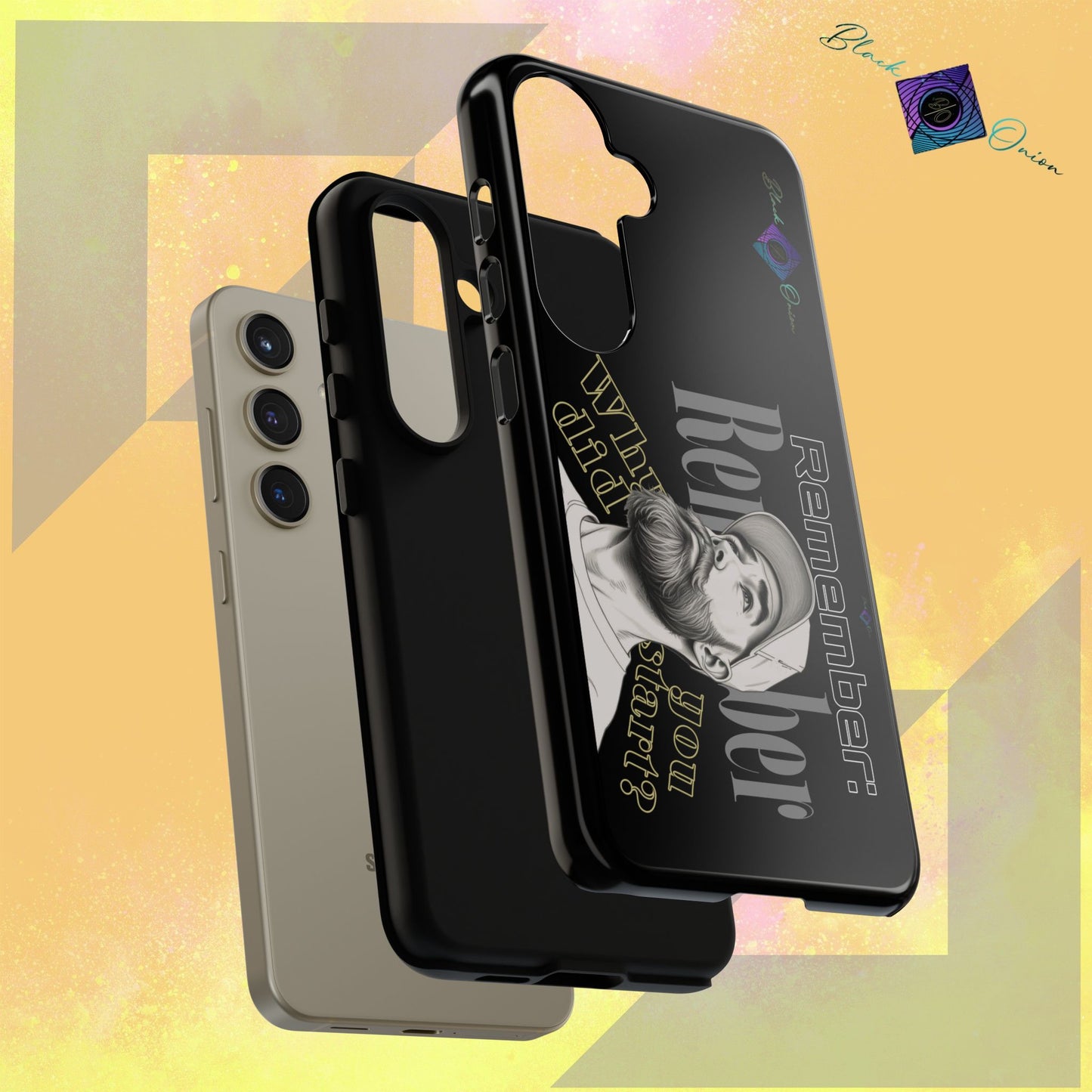 BlackOnion Brand New Phone Case - with Motivational Workout Motif’Remember ‘💪🔥🫵