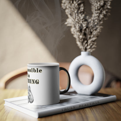 BlackOnion Color Changing Mug with Workout Motif ‘Impossible is nothing’ 💪🔥🫵