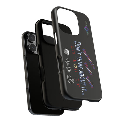 BlackOnion Brand New Phone Case - with Motivational Workout Motif’Don’t think ‘💪🔥🫵