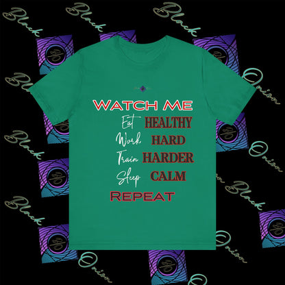 BlackOnion "Watch Me" T-Shirt with Workout Motif V3  💪🔥