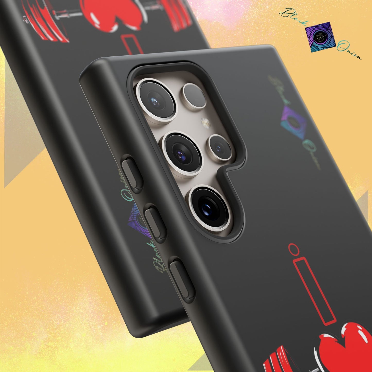 BlackOnion Brand New Phone Case - with Motivational Workout Motif’I Love Gym ‘💪🔥🫵