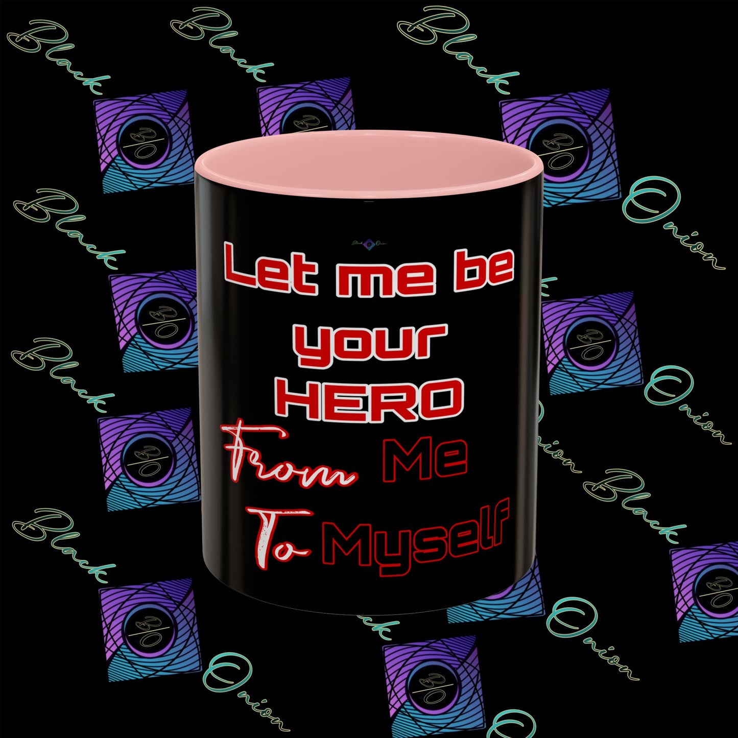 BlackOnion Coffee Mug Serial 2 with Workout Motif ‘Let me be your Hero’🫵🔥💪