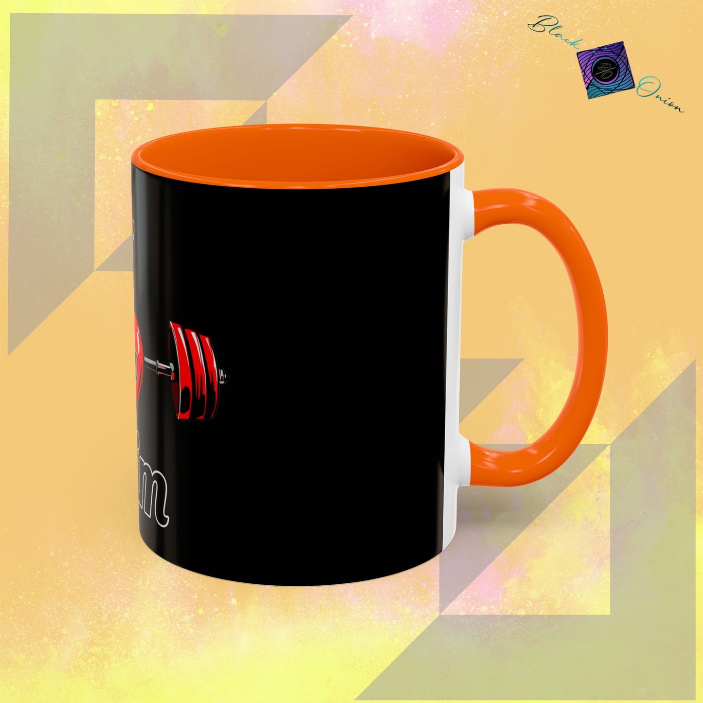 BlackOnion Coffee Mug Serial 2 with Workout Motif ‘ÁjjLávDzsim ’🫵🔥💪