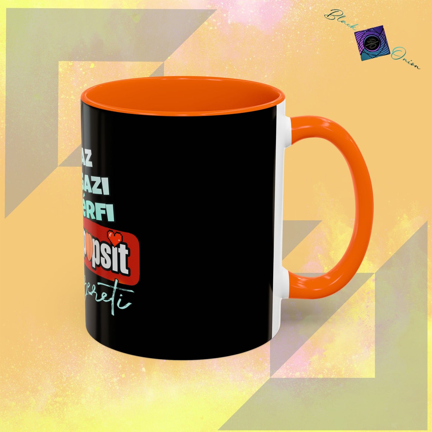 BlackOnion Coffee Mug Serial 2 with Workout Motif ‘Az igazi férfiak a kerek popsit szeretik ‘🫵🔥💪
