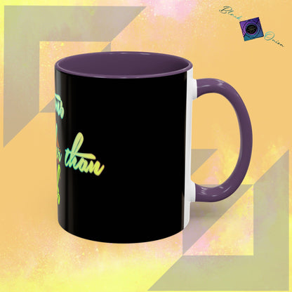 BlackOnion Coffee Mug 2 with Workout Motif ‘Actions speak lauder than words V2’🫵🔥💪