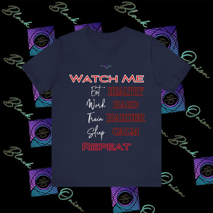 BlackOnion "Watch Me" T-Shirt with Workout Motif V3  💪🔥