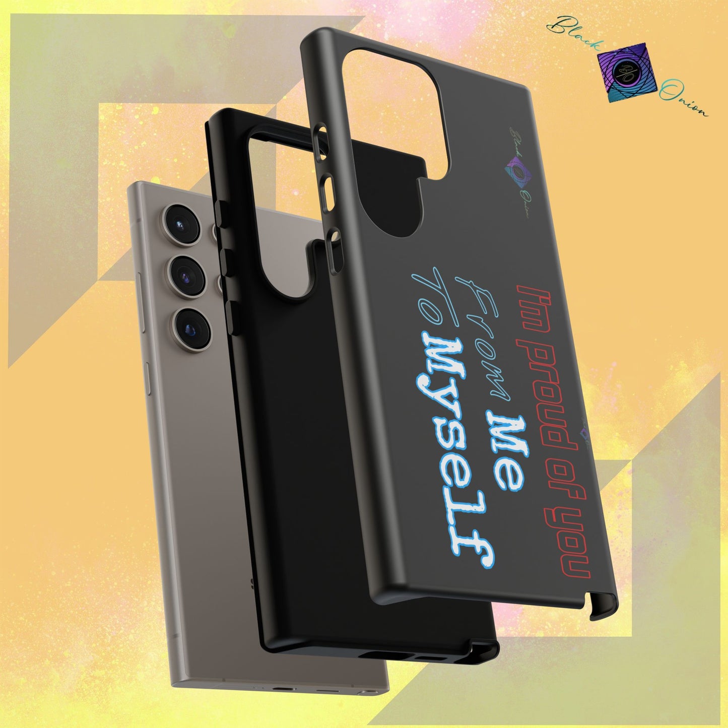 BlackOnion Brand New Phone Case - with Motivational Workout Motif’I’m proud of you ‘💪🔥🫵