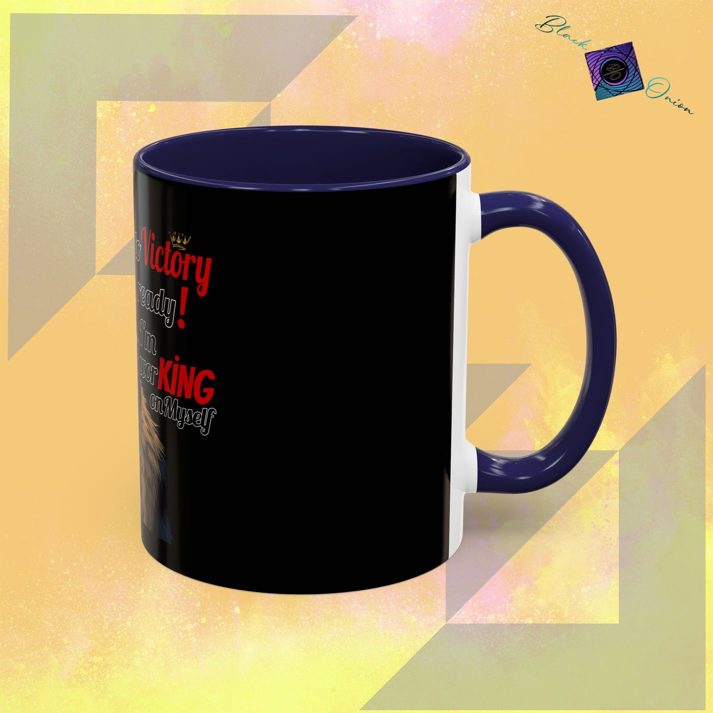 BlackOnion Coffee Mug 2 with Workout Motif ‘Victory V2’🫵🔥💪
