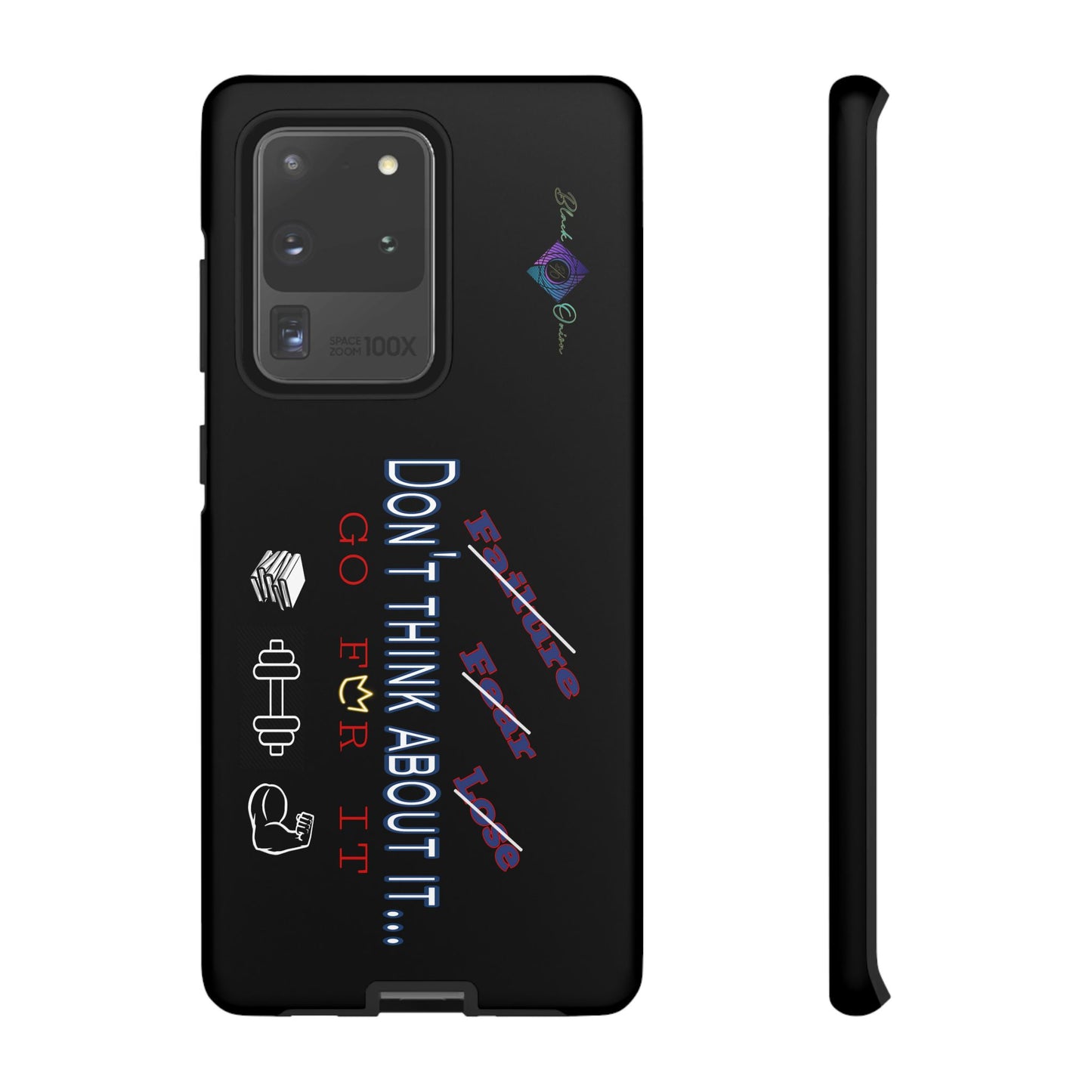 BlackOnion Brand New Phone Case - with Motivational Workout Motif’Don’t think ‘💪🔥🫵