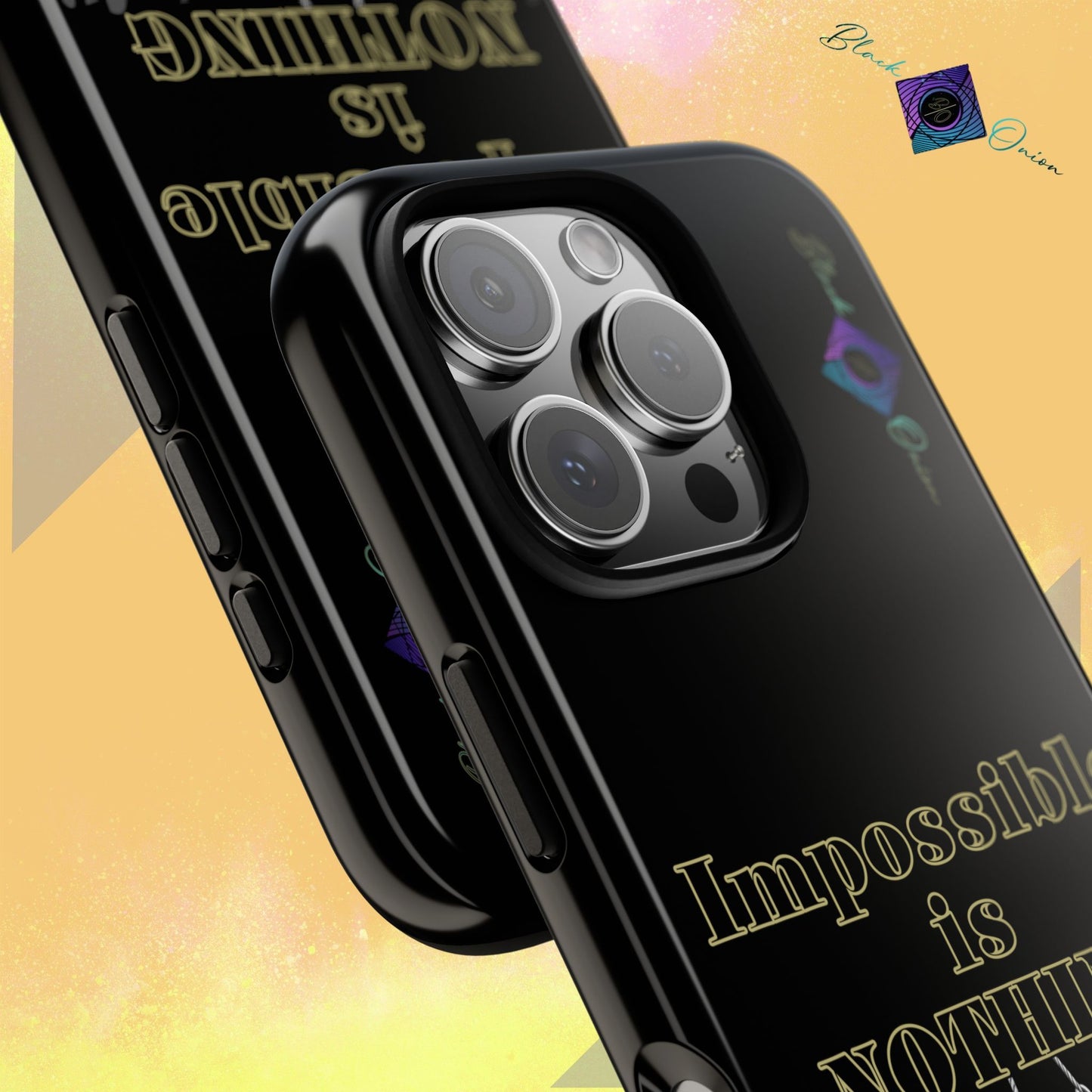 BlackOnion Brand New Phone Case - with Motivational Workout Motif ’Impossible ‘💪🔥🫵