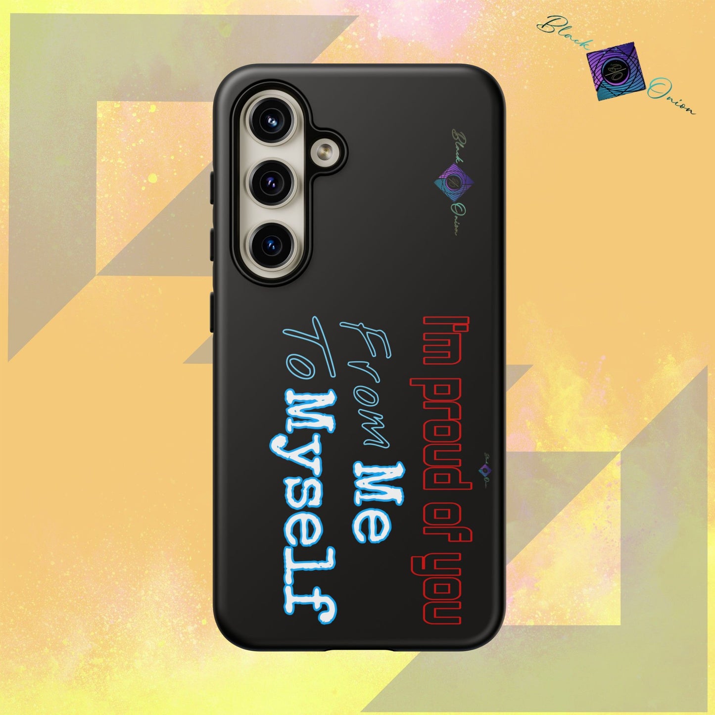 BlackOnion Brand New Phone Case - with Motivational Workout Motif’I’m proud of you ‘💪🔥🫵