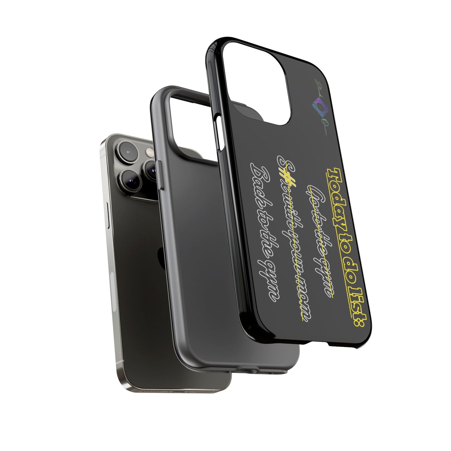 BlackOnion Brand New Phone Case - with Motivational Workout Motif’Today to do list ‘💪🔥🫵