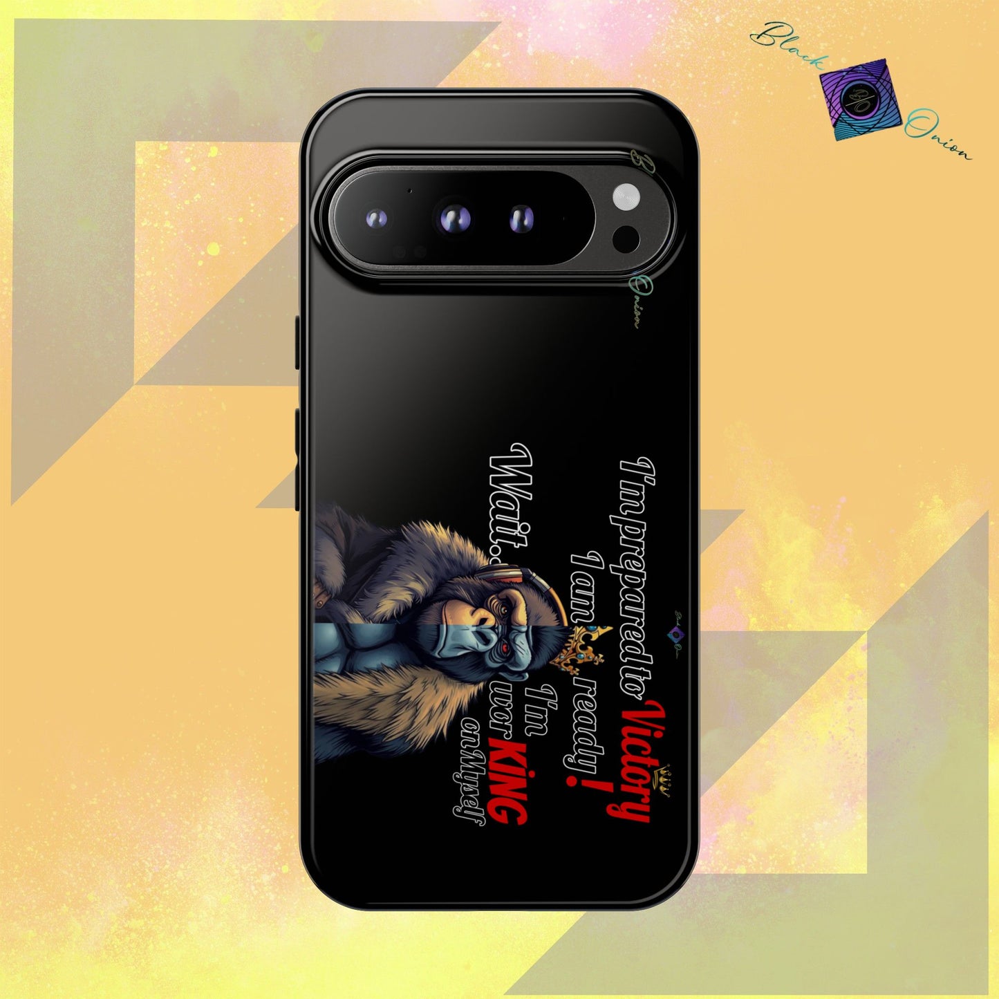 BlackOnion Brand New Phone Case - with Motivational Workout Motif’Victory 👑‘💪🔥🫵