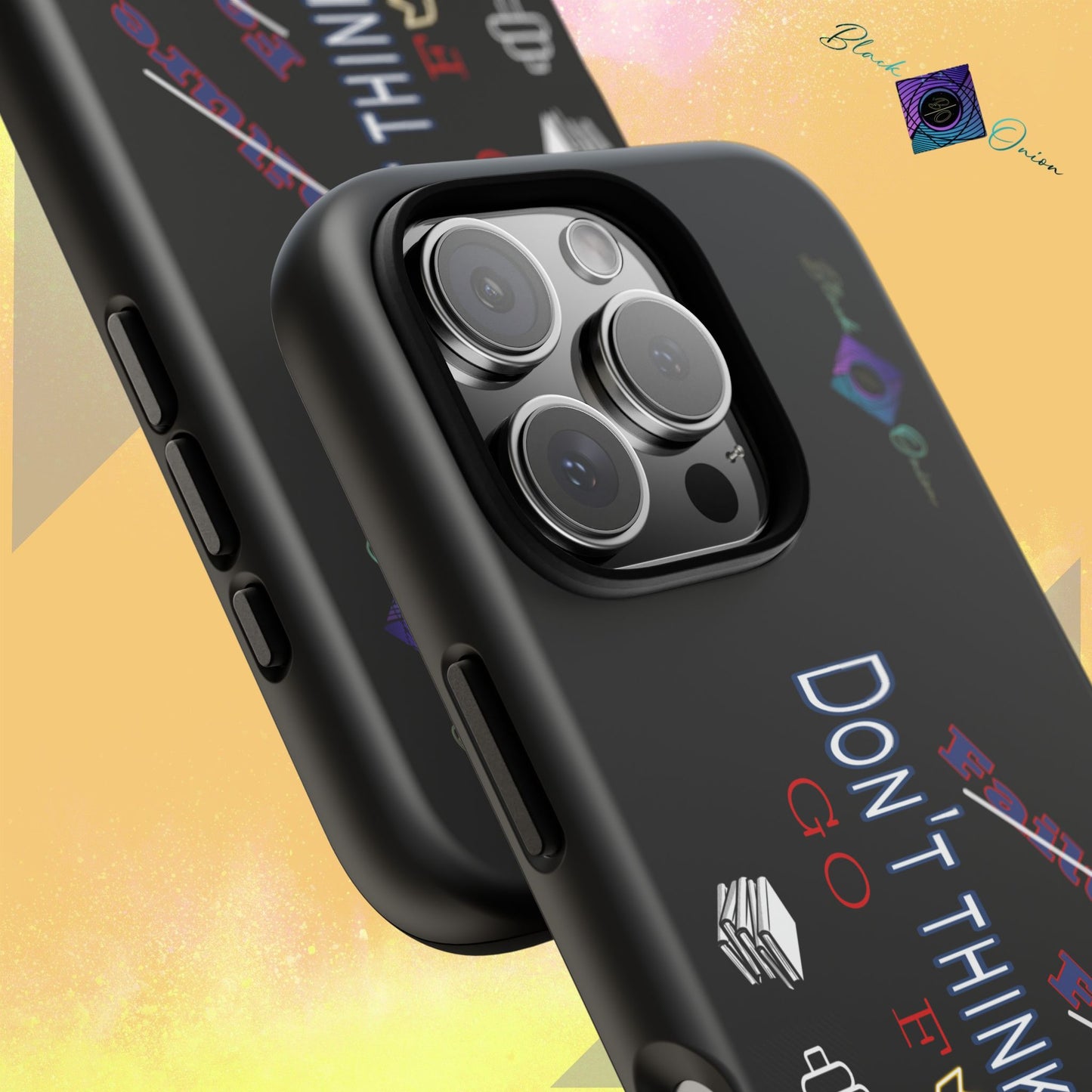 BlackOnion Brand New Phone Case - with Motivational Workout Motif’Don’t think ‘💪🔥🫵