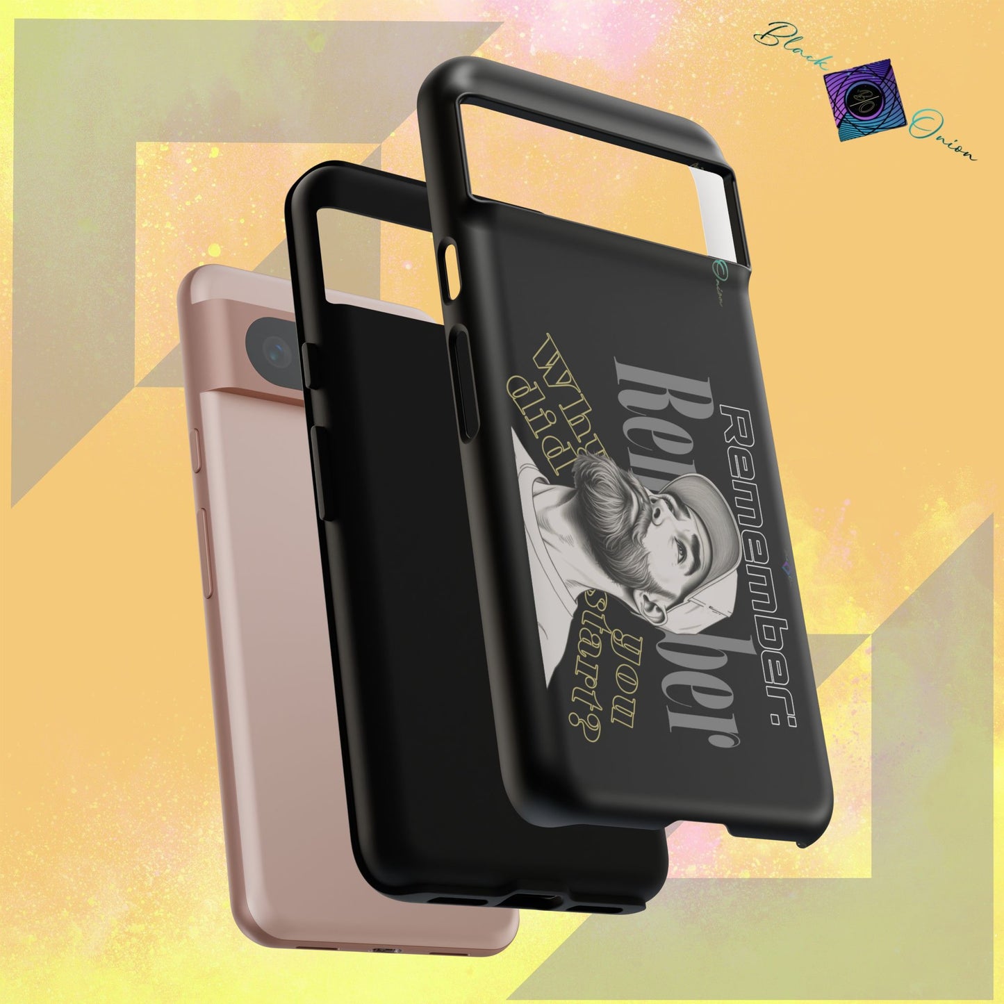 BlackOnion Brand New Phone Case - with Motivational Workout Motif’Remember ‘💪🔥🫵