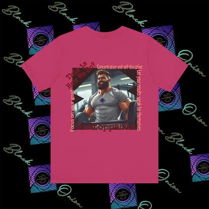 BlackOnion T-shirt with Workout Motif “Unstoppable “💪🔥🫵