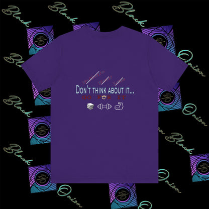 BlackOnion T-Shirt with Workout Motif “Don't Think About It, Go For It!” V4 💪🔥🫵