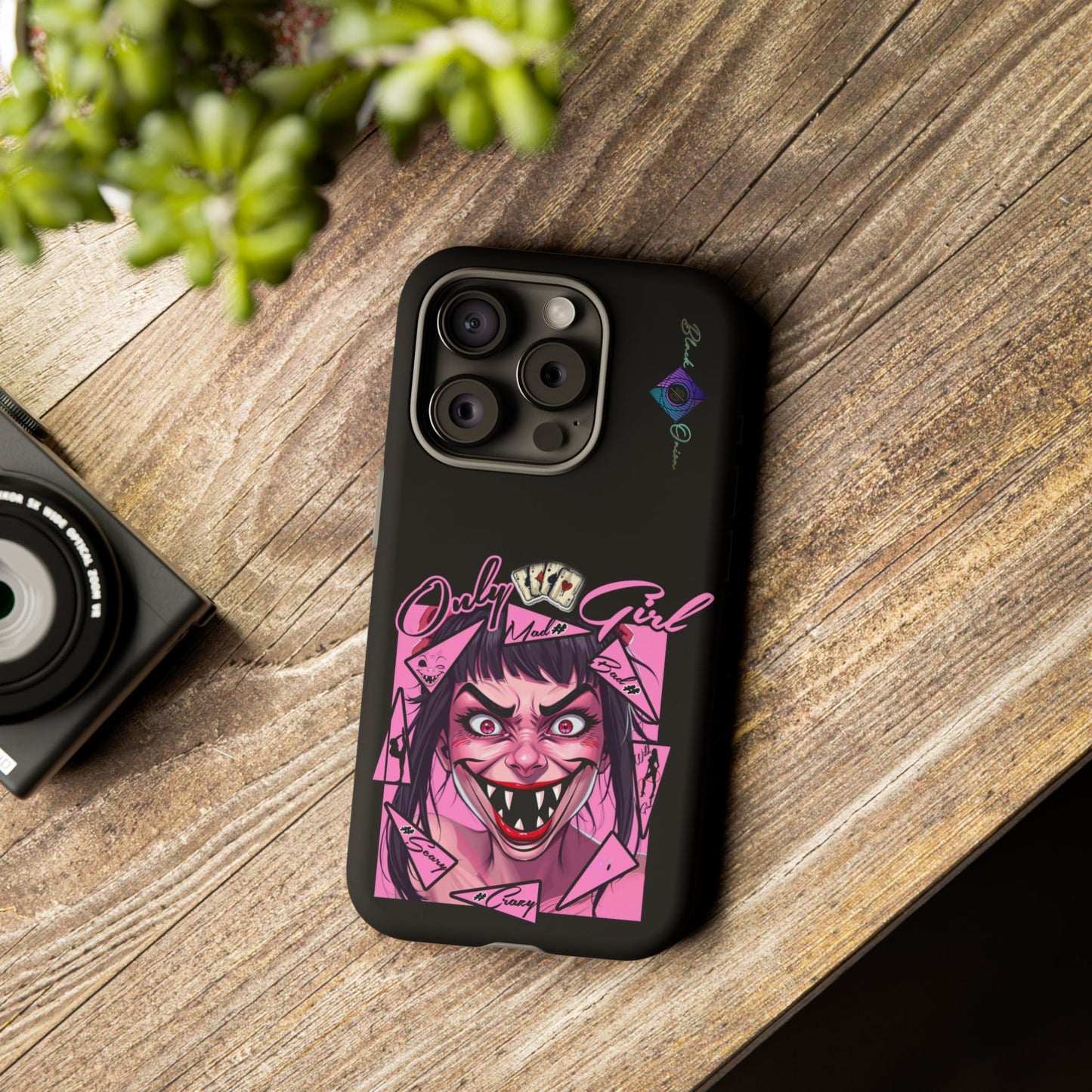 BlackOnion Brand New Phone Case - with Motivational Workout Motif’ Mad Girl💋🌸 ‘🔥🫵