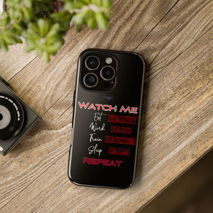 BlackOnion Phone Case -with Motivational Motif  'Watch Me' 💪🔥🫵