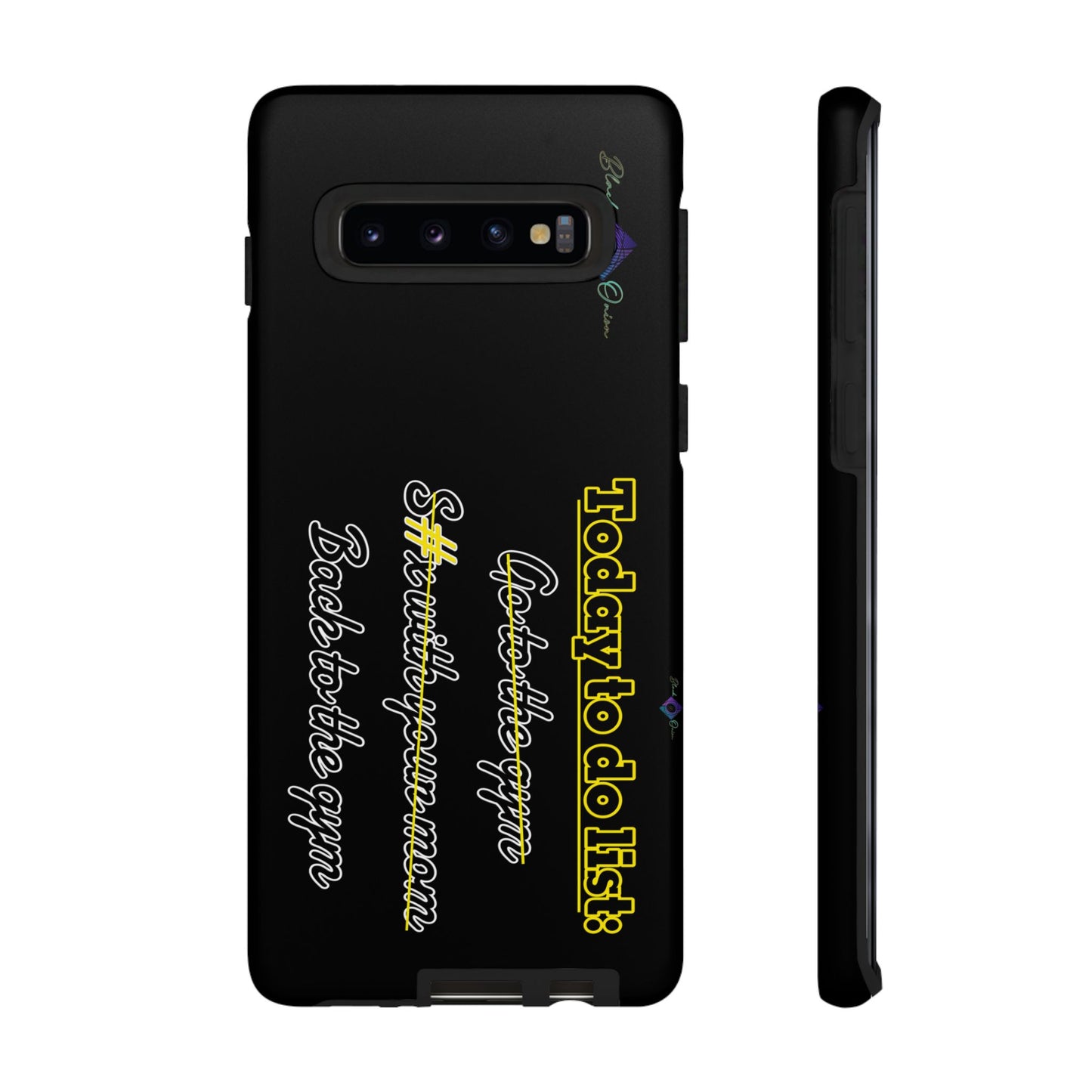 BlackOnion Brand New Phone Case - with Motivational Workout Motif’Today to do list ‘💪🔥🫵