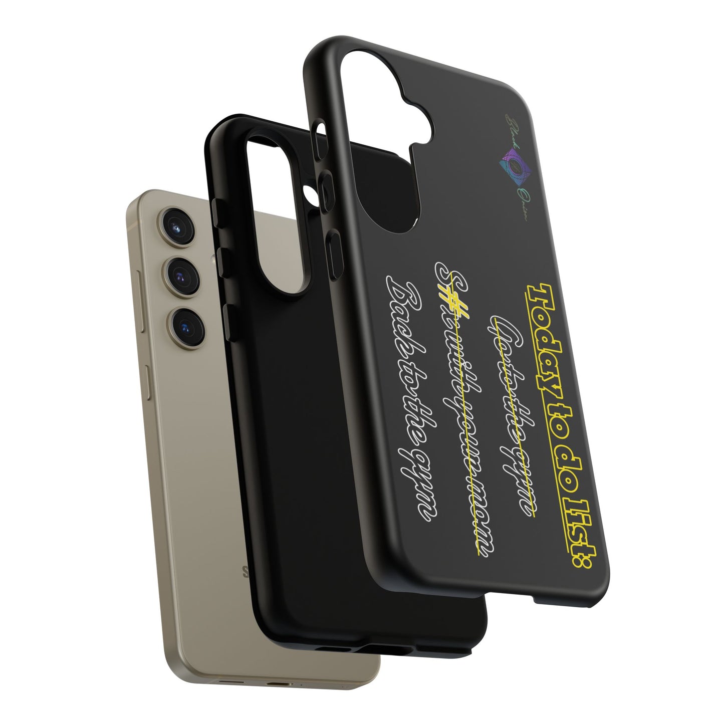 BlackOnion Brand New Phone Case - with Motivational Workout Motif’Today to do list ‘💪🔥🫵