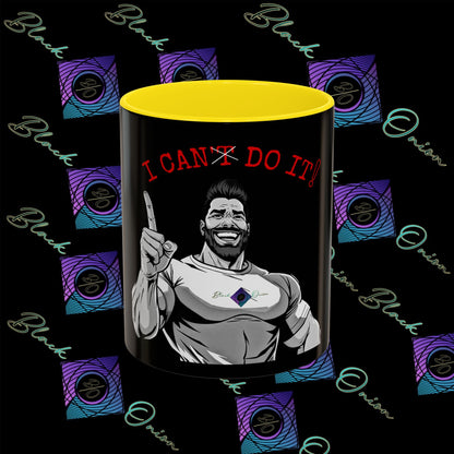 BlackOnion Coffee Mug - 11oz with Workout Motif ‘I Can Do It ’🔥💪🫵