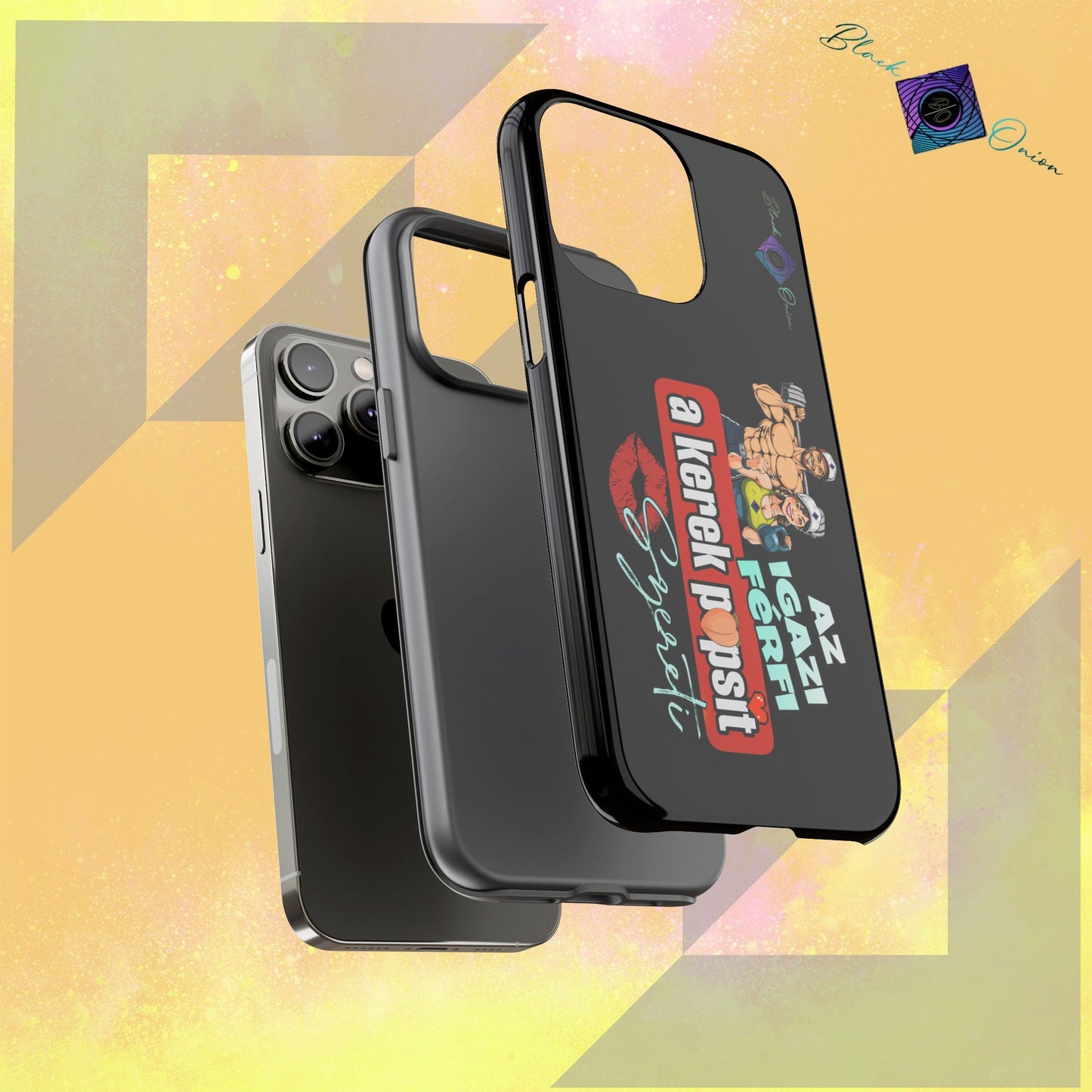 BlackOnion Brand New Phone Case - with Motivational Workout Motif ‘Az igazi férfi ‘💪🔥🫵