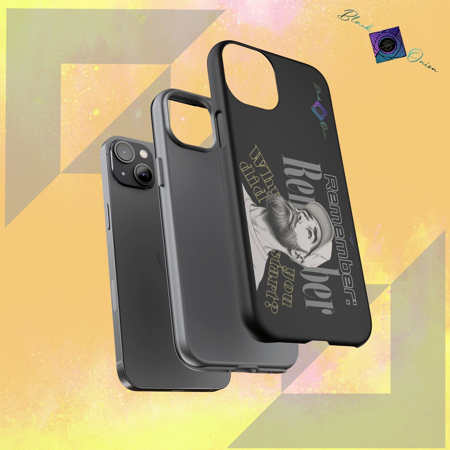 BlackOnion Brand New Phone Case - with Motivational Workout Motif’Remember ‘💪🔥🫵