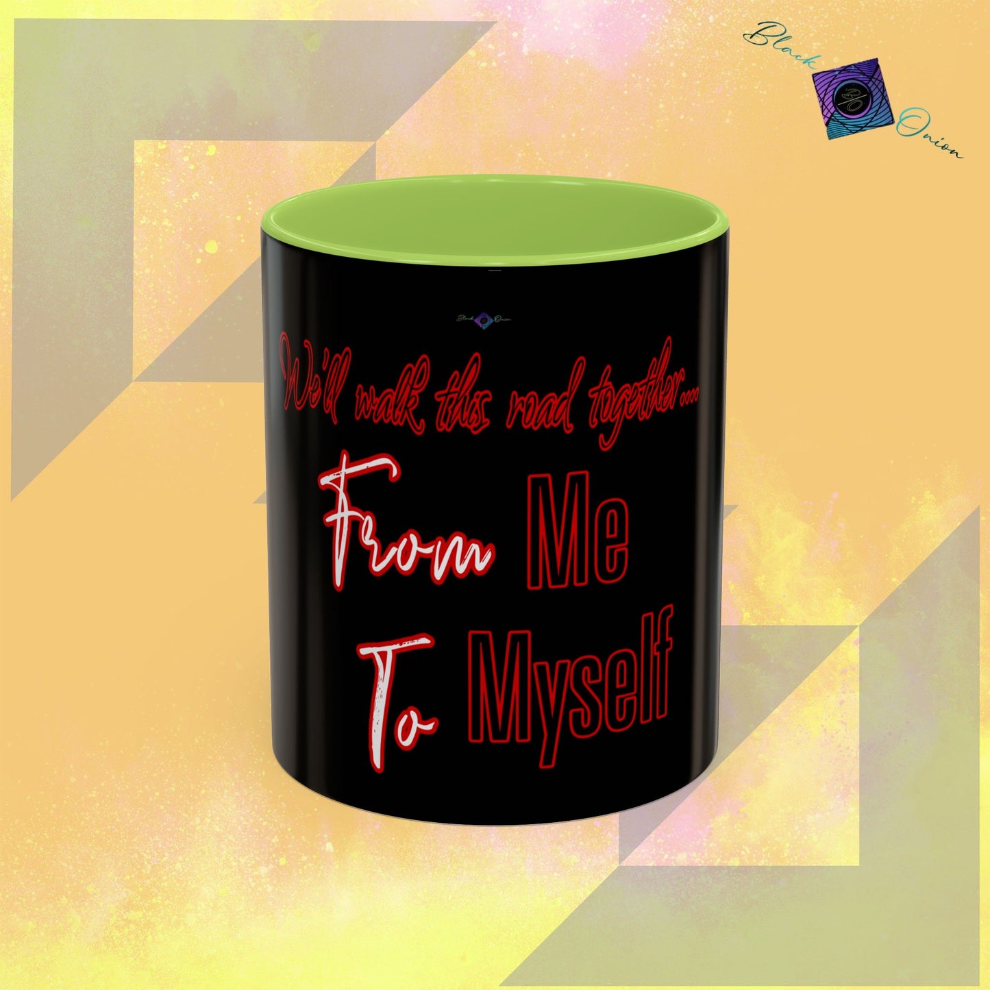 BlackOnion Coffee Mug Serial 2 with Workout Motif ‘ We’ll walk this road together’🫵🔥💪